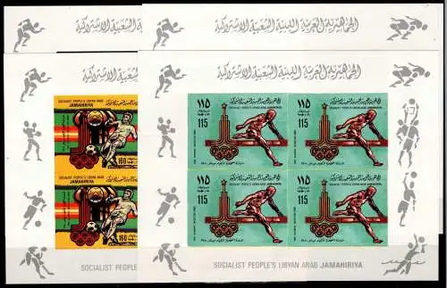 Libyen 767-770 II B postfrisch Kleinbogen / Olympische Spiele #NN532