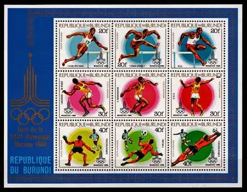 Burundi Block 113 postfrisch Olympische Spiele #NN546