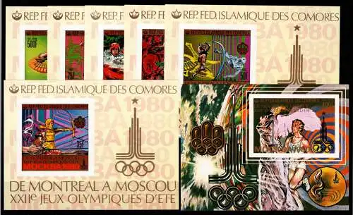 Komoren Block 210-216 postfrisch Olympische Spiele #NN525