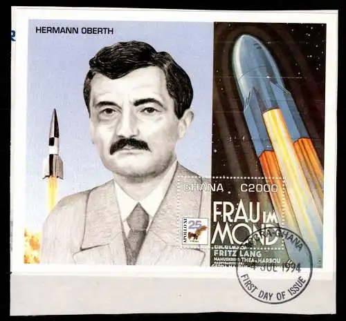 Ghana Block 254 gestempelt mit Ersttagsstempel / Astronauten #NN579