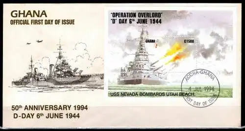 Ghana Block 255 gestempelt als FDC / Schiffe #NN577
