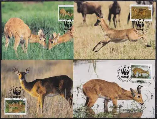 Ghana 4168-4171 gestempelt als FDCs / Wildtiere #NN555
