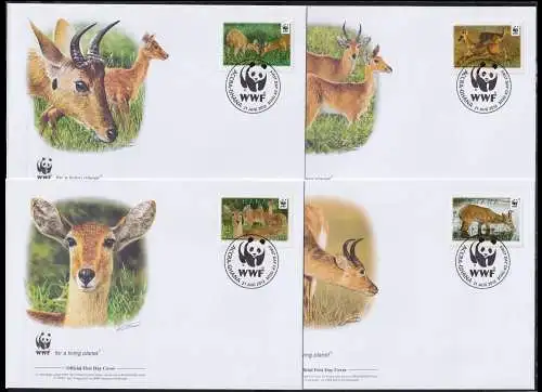 Ghana 4168-4171 gestempelt als FDCs / Wildtiere #NN554
