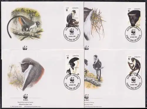 Ghana 1973-1976 gestempelt als FDC / Affen #NN570