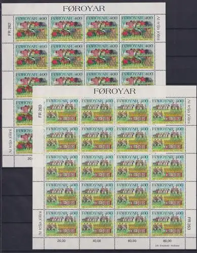 Färöer 270 und 271 postfrisch Kleinbogensatz / Brauchtum #NN893