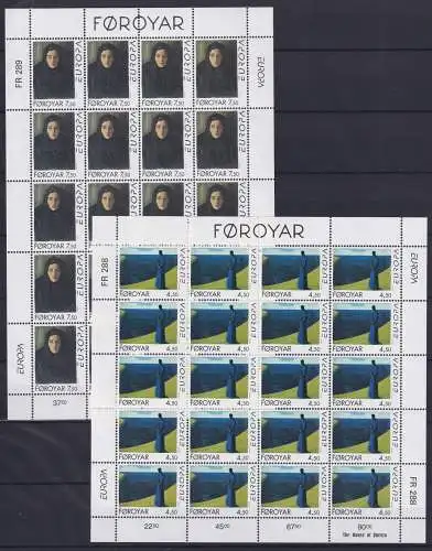 Färöer 296 und 297 postfrisch Kleinbogensatz / CEPT #NN903