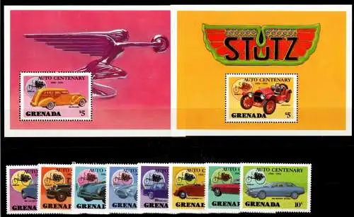 Grenada 1528-1535 und Block 169 und 170 postfrisch Auto #NN979