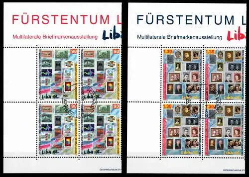 Liechtenstein 1297-1298 gestempelt mit VsEst als 4er Blöcke #OD771