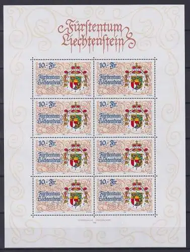 Liechtenstein 1136 postfrisch als Kleinbogen #OD638