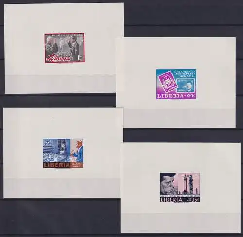 Liberia 662-665 B postfrisch als Einzelblöcke, Kennedy #OD674