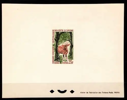 Elfenbeinküste 257 Epreuve de Luxe, Bongo Antilope #OD688