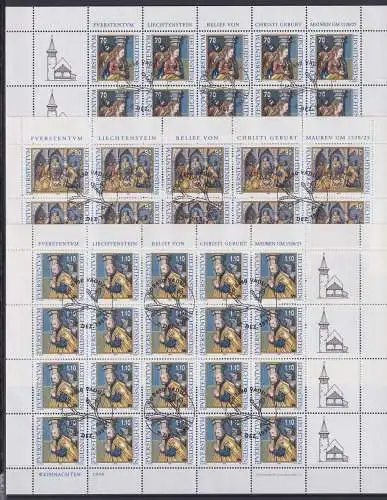 Liechtenstein 1183-1185 gestempelt mit ESST als Kleinbögen #OD757