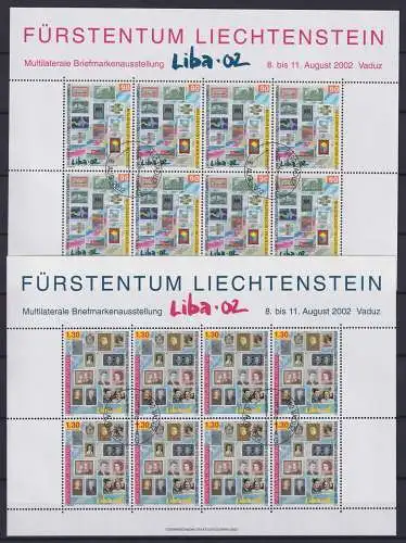 Liechtenstein 1297-1298 gestempelt mit VsEst als Kleinbögen #OD751