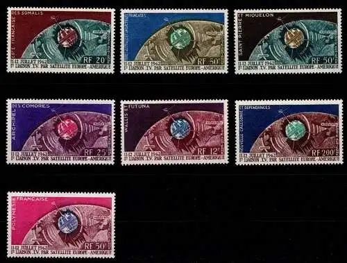 Lot der Omnibus-Ausgabe Telstar 1962-1963 postfrisch 7 Ausgaben #OD418
