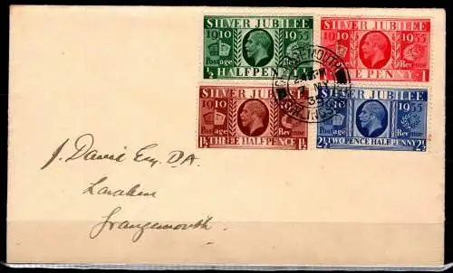 Großbritannien 189-192 gestempelt als FDC #OD447