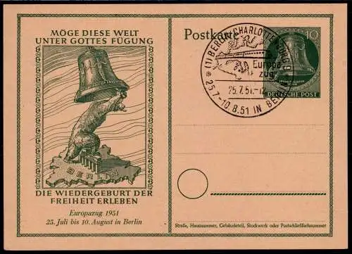 Berlin Ganzsache P 25 gestempelt mit SST Charlottenburg #OD520