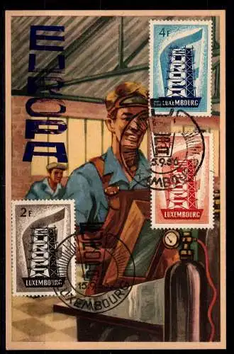 Luxemburg 973-974 gestempelt als Maxium Karte, Cept #OD564
