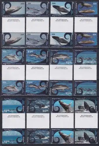 Aitutaki 836-847 ZS postfrisch Zwischensteg-Paare, Wale #OD579
