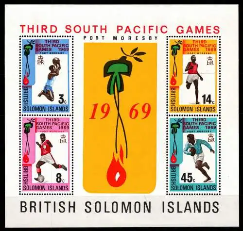 Salomon Inseln Block 1 postfrisch South Pacific Games #OD270