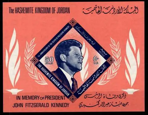 Jordanien Block 23 postfrisch Kennedy #OD286