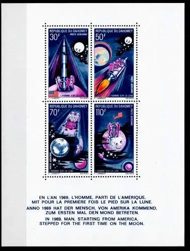 Dahomey Block 18 postfrisch Weltraum #OD231