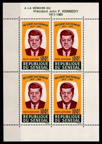 Senegal Block 2 postfrisch Kennedy #OD239