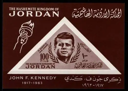 Jordanien Block 13 postfrisch Kennedy #OD281