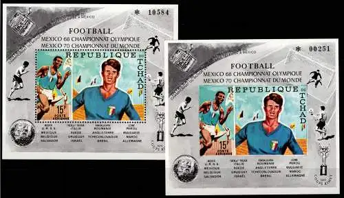 Tschad Block 8 A+B postfrisch Fußball WM 1970 #OD238