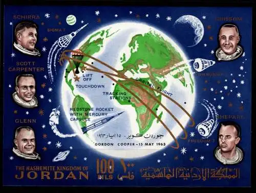 Jordanien Block 10 postfrisch Raumfahrt #OD279