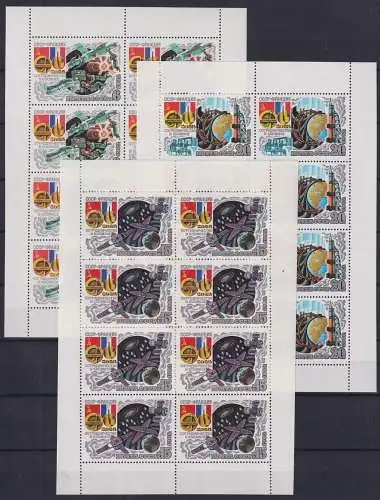 Sowjetunion 5190-5192 postfrisch als Kleinbögen, Weltraum #OD384