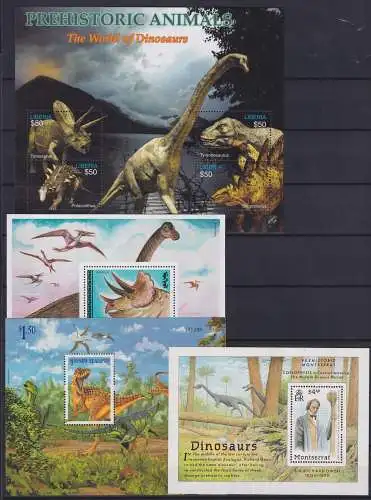 Lot Blöcke postfrisch Dinosaurier #OD401