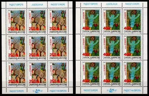 Jugoslawien 2241-2242 postfrisch als Kleinbögen, Kinder #OD177