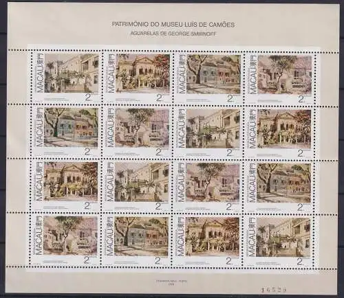 Macau 616-619 postfrisch als ZD-Bogen #OD200