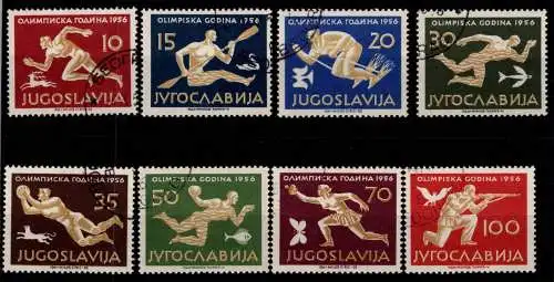 Jugoslawien 804-811 gestempelt Olympiade 1956 #OD180