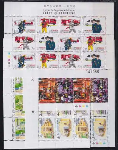 Macau Jahrgang 2001 postfrisch unkpl., incl 5 Kleinbögen #OD206