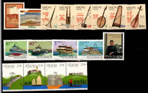 Macau Jahrgang 1986 postfrisch ohne Block 4+5 #OD186