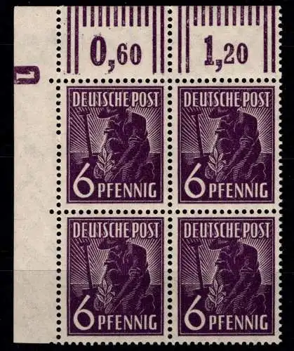 Alliierte Besetzung 944 PL postfrisch Plattennummer 1 negativ #OK410