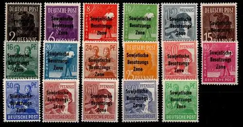 SBZ 182-197 postfrisch mit 195 a #OK435