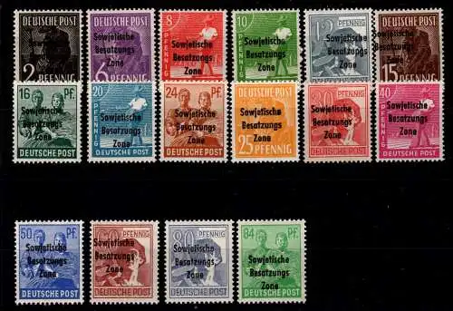 SBZ 182-197 postfrisch ohne 195 #OK434