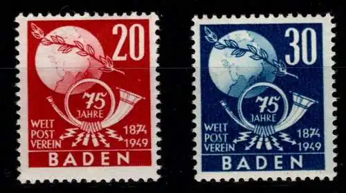 Französische Zone Baden 56-57 postfrisch #OK470