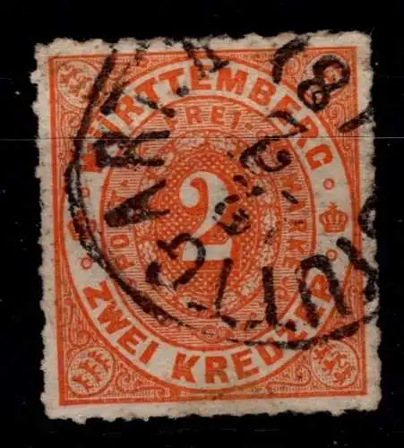 Württemberg 37 gestempelt in guter Bedarfsqualität #OK551