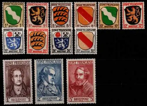 Französische Zone Allg. Ausgabe 1-13 postfrisch #OK471
