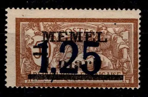 Memel 50 postfrisch mit markantem Abklatsch #OK607