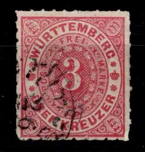 Württemberg 38 gestempelt in guter Bedarfsqualität #OK539