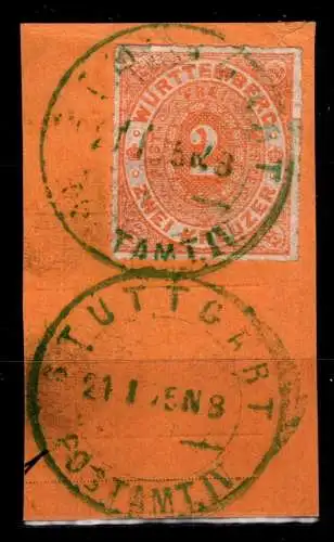 Württemberg 37 gestempelt in guter Bedarfsqualität #OK550