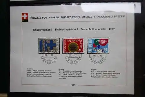 Schweiz Ersttagsblätter 1997-2001 im Post-Binder #LZ781