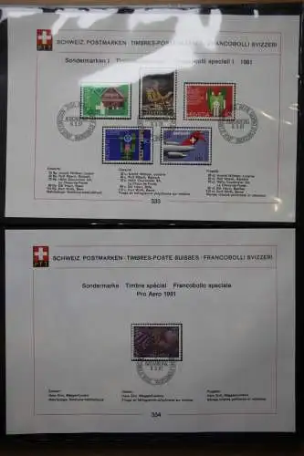Schweiz Ersttagsblätter 1997-2001 im Post-Binder #LZ781