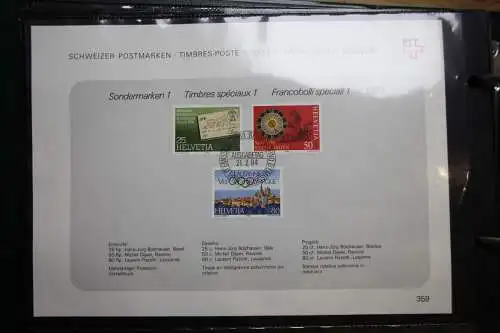 Schweiz Ersttagsblätter 1997-2001 im Post-Binder #LZ781