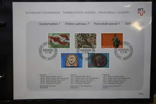 Schweiz Ersttagsblätter 1997-2001 im Post-Binder #LZ781