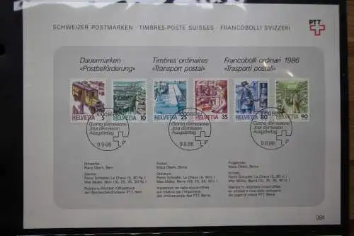 Schweiz Ersttagsblätter 1997-2001 im Post-Binder #LZ781